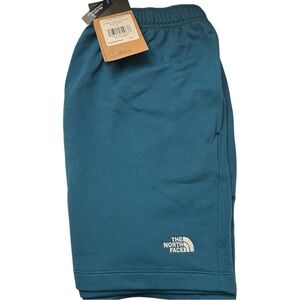 Mens The North Face Fleece Shorts TNF Logo Sweat Shorts RELAXED FIT BLUE CORAL